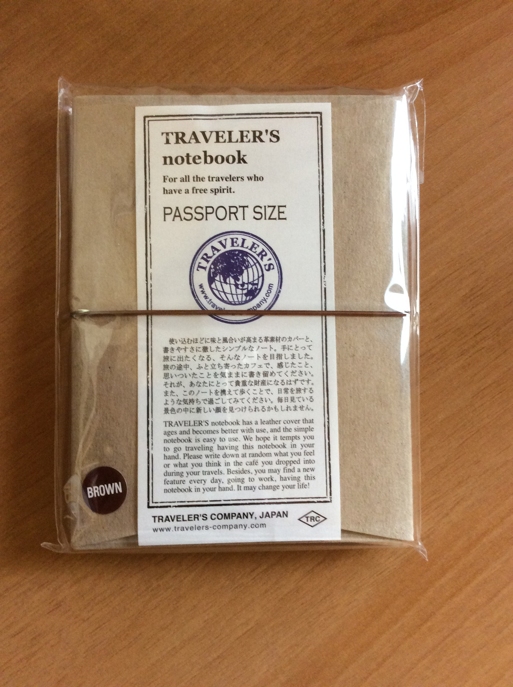 トラベラーズノートパスポートサイズ本体表